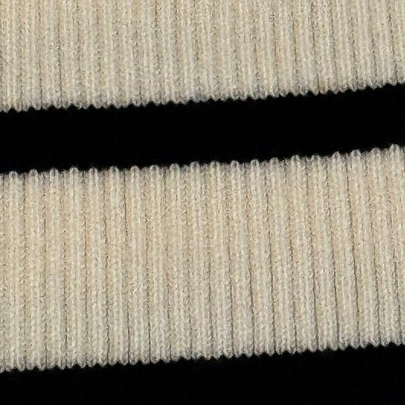 Like new Karen Kane Cream & Black Striped Ribbed Sleeveless Sweater Size Small - Picture 8 of 14